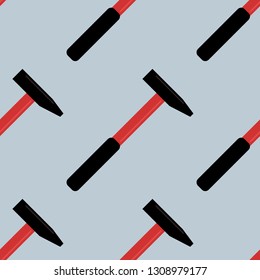 Hammer seamless pattern vector illustration