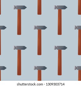Hammer seamless pattern vector illustration