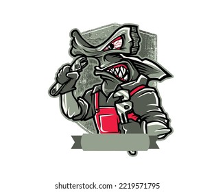 hammer shark illustration graphic. hammer shark vector