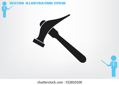 Hammer for shoe repair icon vector illustration eps10.