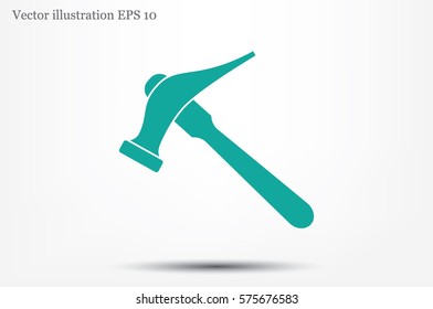 Hammer for shoe repair icon vector illustration.