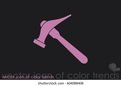 Hammer for shoe repair icon vector illustration.