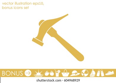Hammer for shoe repair icon vector illustration eps10.