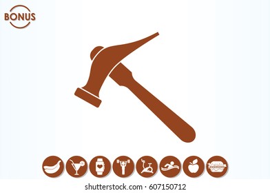 Hammer for shoe repair icon vector illustration eps10.