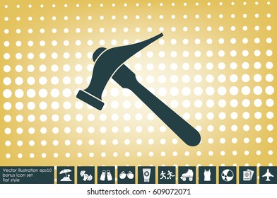 Hammer for shoe repair icon vector illustration eps10.