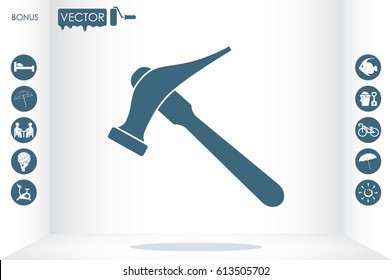 Hammer for shoe repair icon vector illustration eps10.