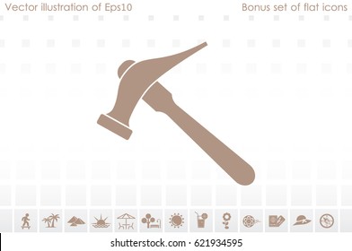 Hammer for shoe repair icon vector illustration eps10.