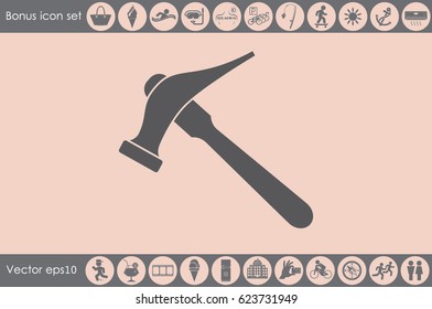 Hammer for shoe repair icon vector illustration eps10.