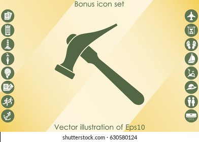 Hammer for shoe repair icon vector illustration eps10.