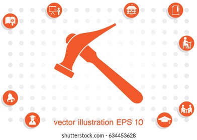 Hammer for shoe repair icon vector illustration eps10.