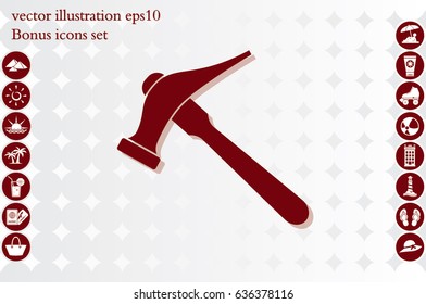 Hammer for shoe repair icon vector illustration eps10.