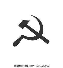  Hammer and Sickle  communist symbol vector 