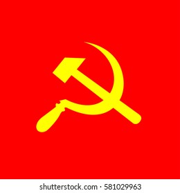  Hammer and Sickle  communist symbol vector 