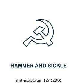 Hammer And Sickle icon from russia collection. Simple line Hammer And Sickle icon for templates, web design and infographics