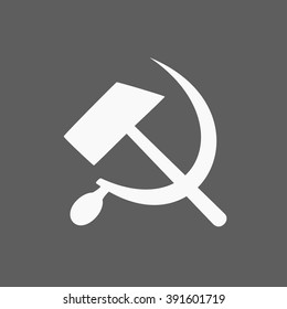 hammer and sickle isolated