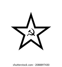 hammer and sickle isolated on white background, vector. hammer and sickle isolated on white background. Soviet Union proletarian solidarity