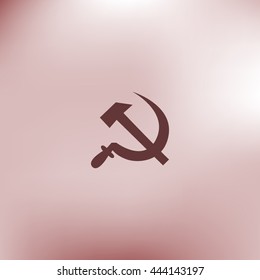 Hammer and sickle isolated stock vector icon illustration