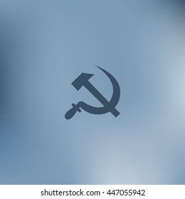 Hammer and sickle isolated stock vector icon illustration