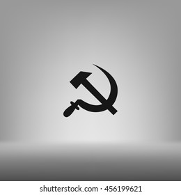 Hammer and sickle isolated stock vector icon illustration