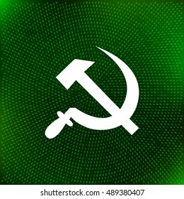 Hammer and sickle isolated stock vector icon illustration