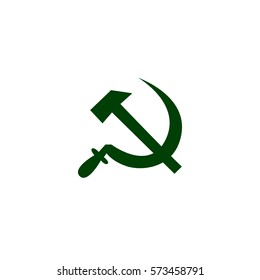 Hammer and sickle isolated stock vector icon illustration