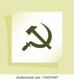 Hammer and sickle isolated stock vector icon illustration