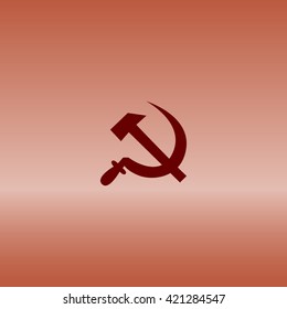 Hammer and sickle isolated vector illustration