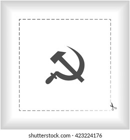 Hammer and sickle isolated vector illustration