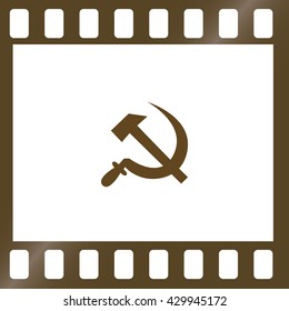 Hammer and sickle isolated vector illustration