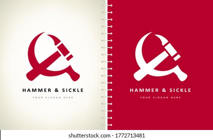 hammer and sickle logo vector design