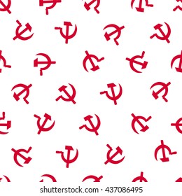 hammer and sickle seamless vector pattern. Ussr