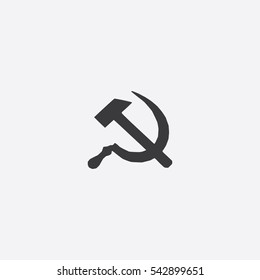 Hammer And Sickle silhouette vector illustration