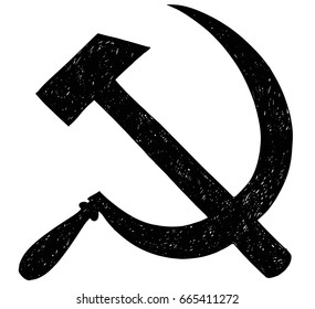 Hammer and sickle - symbol of communism and Soviet Union 