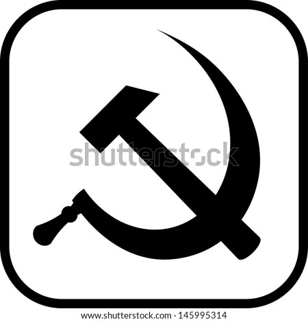 Hammer Sickle Vector Icon Stock Vector (Royalty Free) 145995314