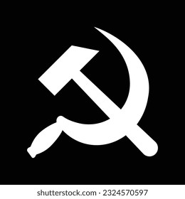 hammer and sickle, vector illustration 