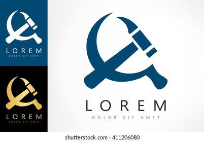 hammer and sickle. vector illustration.