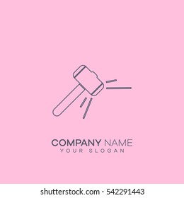 hammer sign. icon design