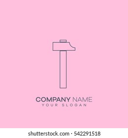 hammer sign. icon design