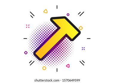 Hammer sign icon. Halftone dots pattern. Repair service symbol. Classic flat hammer icon. Vector