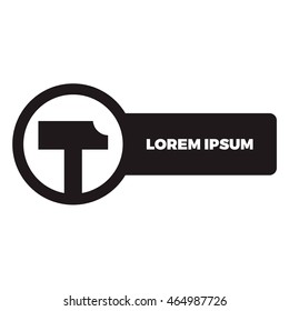 Hammer sign icon. Repair service symbol. Circle and square buttons. Flat design set.Vector illustration for your business