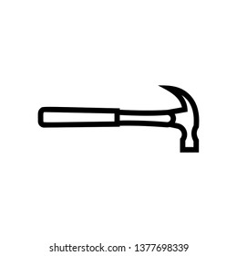 Hammer sign icon - vector