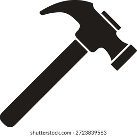 Ilustración vectorial de icono de silueta de martillo