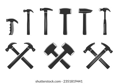 Hammer Silhouette Vector Bundle, Hammer Vector, Hammer illustration Bundle, Carpenter Vector Bundle, Mechanic silhouette Bundle, Mechanic Tools, Carpenter tools, Worker elements, Labor equipment,