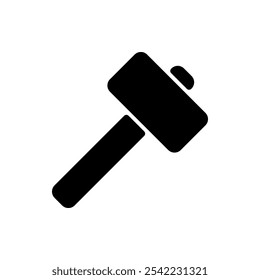 Hammer simple icon vector. Flat design. White background.ai