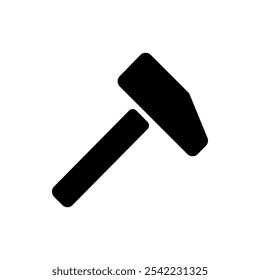 Hammer simple icon, vector. Flat design. White background.ai