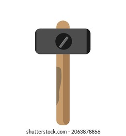 Hammer simple illustration. Vector clipart.