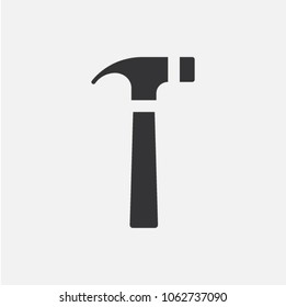 Hammer. Simple shape vector icon