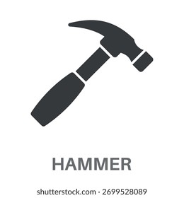 Vetor de Design de Glifo de Estilo Simples de Martelo