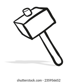 Hammer. A sketch of a metal hammer