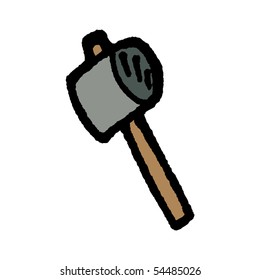 Hammer sketch. Vector.